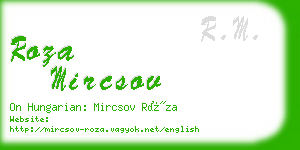 roza mircsov business card